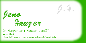 jeno hauzer business card